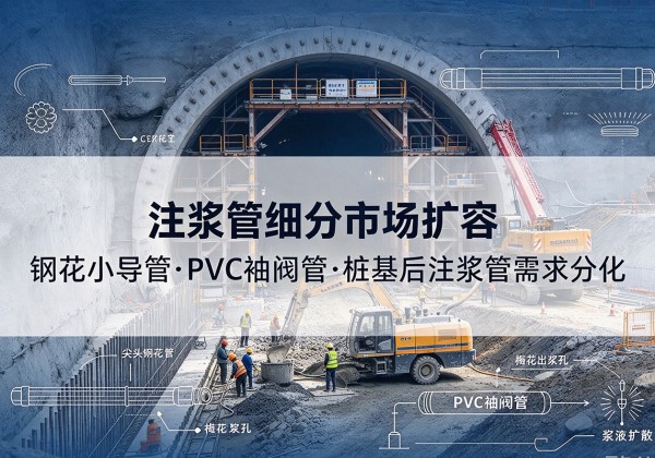 霍林郭勒注浆管细分市场扩容，隧道钢花小导管、PVC 袖阀管、桩基后注浆管需求分化